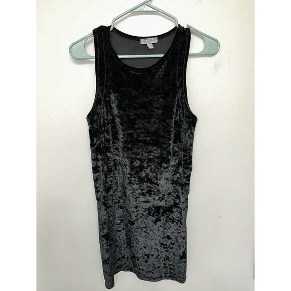 2 Velvet Dress Lot Medium Black Cotton On Silver Gray Slip Forever 21 Velour - Picture 7 of 9